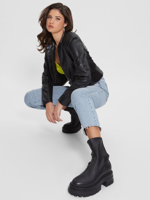 Guess Shopping Jet Crna Flame Motorbike Jakna