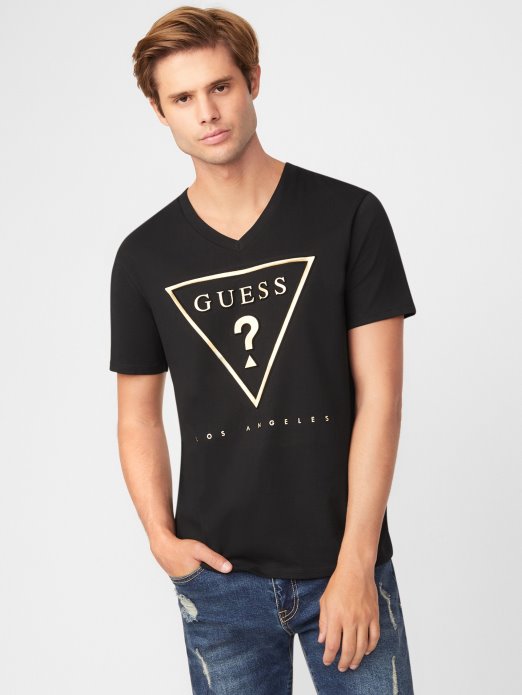 Guess Shopping Jet Crna Majica S Utisnutim Logotipom