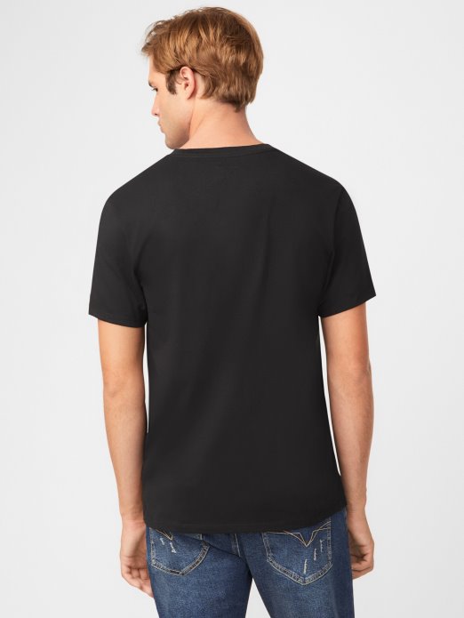 Guess Shopping Jet Crna Majica S Utisnutim Logotipom