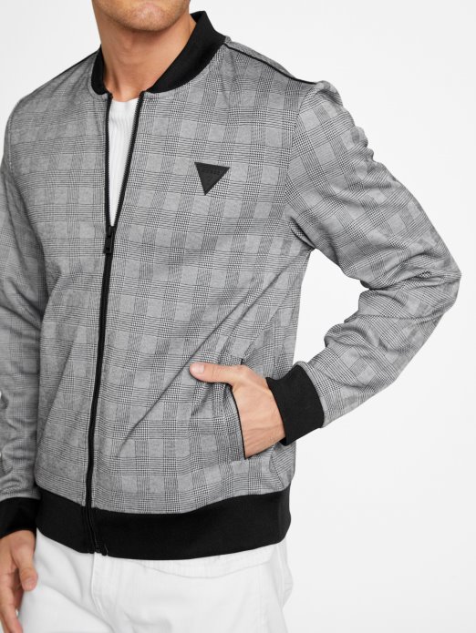 Guess Shopping Jet Crna Multi Astro Karirana Letačka Jakna