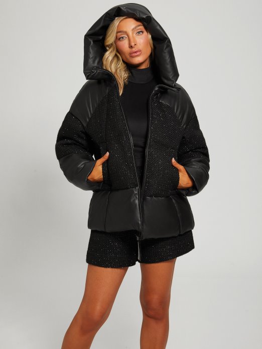 Guess Shopping Jet Crna Podstavljena Jakna