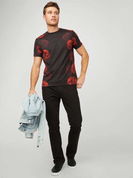 Guess Shopping Jet Crna Wagner Prugasta Majica Za Posadu