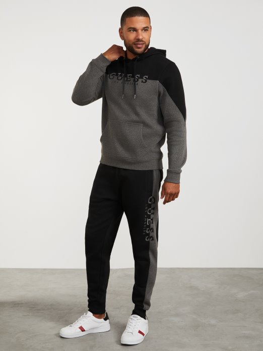Guess Shopping Jet Crne Eko Marcus Logo Joggers