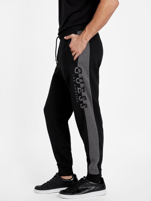 Guess Shopping Jet Crne Eko Marcus Logo Joggers