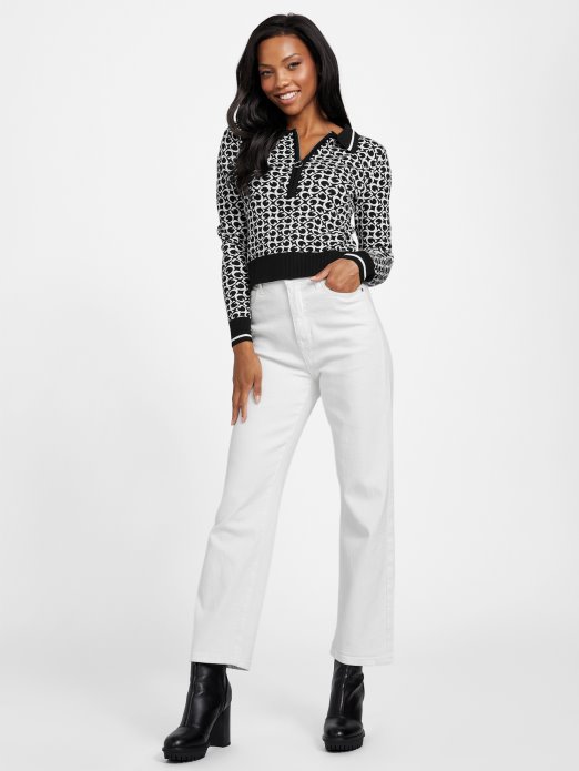 Guess Shopping Jet Crni Multi Eco Lohan Pulover S Logotype