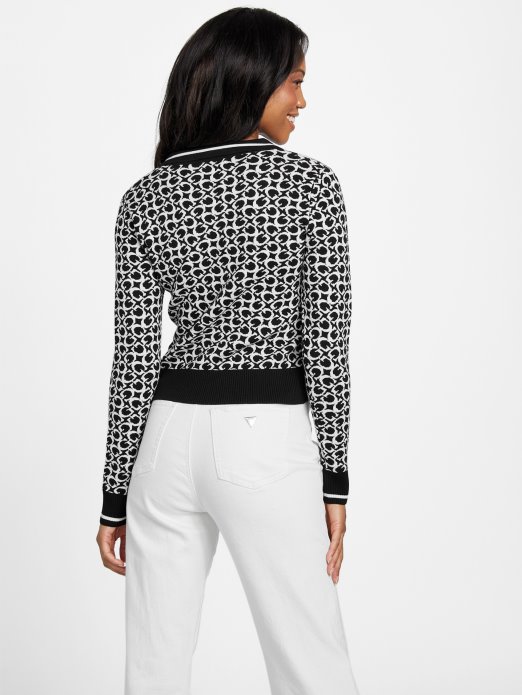 Guess Shopping Jet Crni Multi Eco Lohan Pulover S Logotype