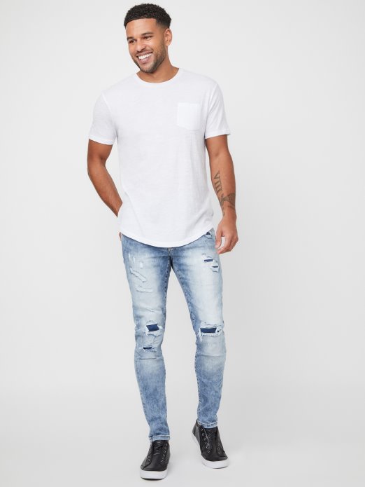 Guess Shopping Jonah Moderne Skinny Jeans Srednje Uništene