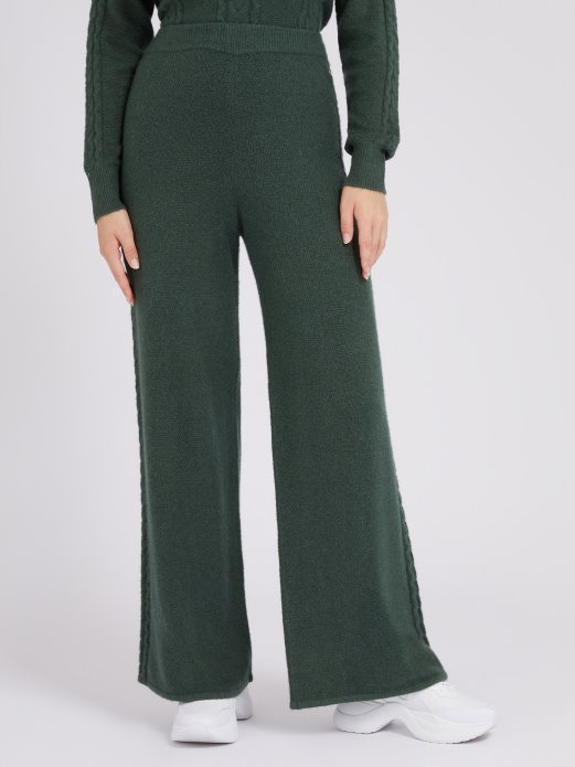 Guess Shopping Kabeli Džemper široke čarape Zelene