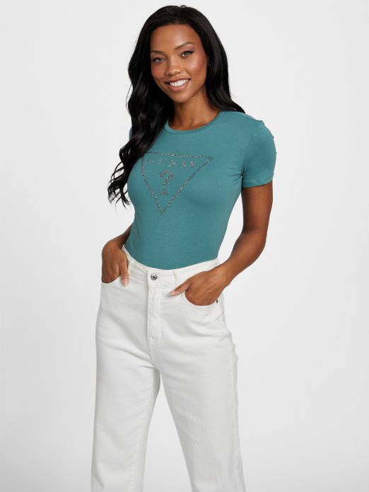 Guess Shopping Kadulja Crush Zillah Majica S Logotipom Od Kamenčića