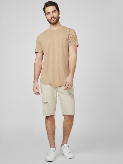 Guess Shopping Kaki Abby Ravne Traper Kratke Hlače