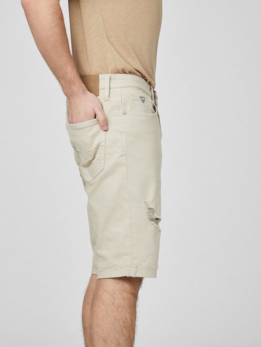 Guess Shopping Kaki Abby Ravne Traper Kratke Hlače