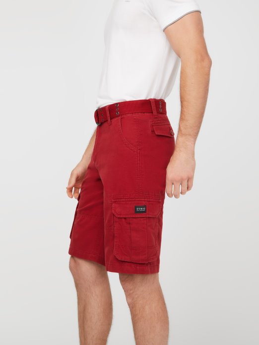 Guess Shopping Karl Cargo Kratke Hlače Red Noir