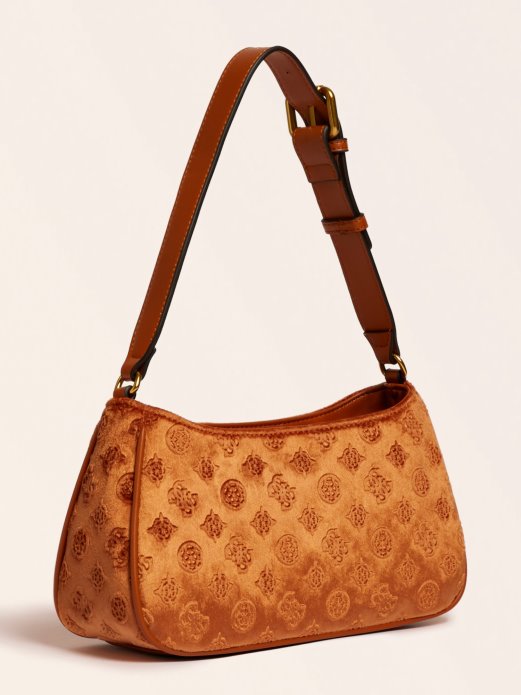 Guess Shopping Kimi Baršunasta Torba Za Rame Narančasta