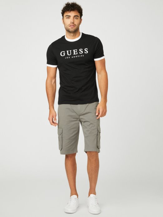 Guess Shopping Kirk Logo Crew Tee Jet Crna
