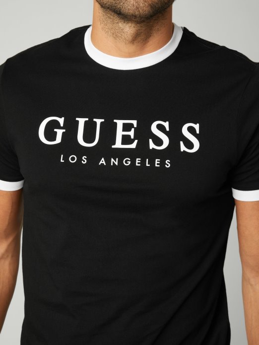 Guess Shopping Kirk Logo Crew Tee Jet Crna