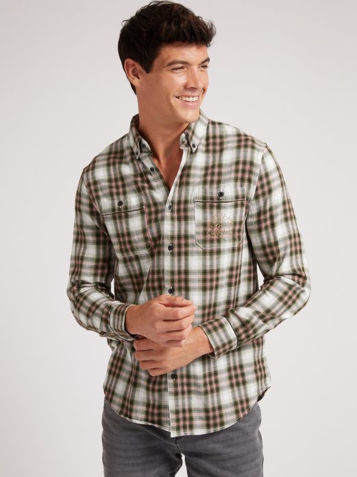 Guess Shopping Košulja S Višebojnim Uzorkom Na Makro Karo