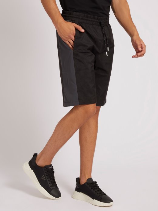 Guess Shopping Kratke Hlače S Bočnom Trakom Sive Multi