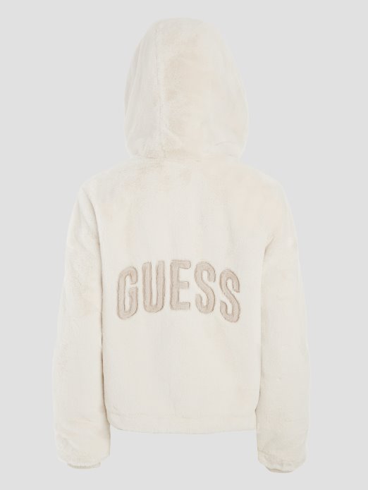 Guess Shopping Krem ​​​​bijela Teolin Jakna Od Umjetnog Krzna