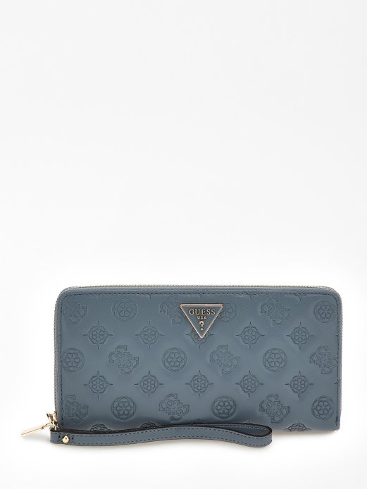 Guess Shopping La Femme Maksi Novčanik S Utisnutim Logotipom Svijetloplava