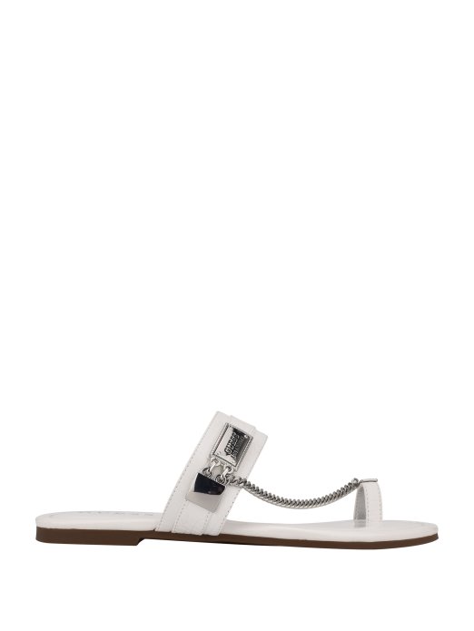 Guess Shopping Landen Lančane Sandale Panna