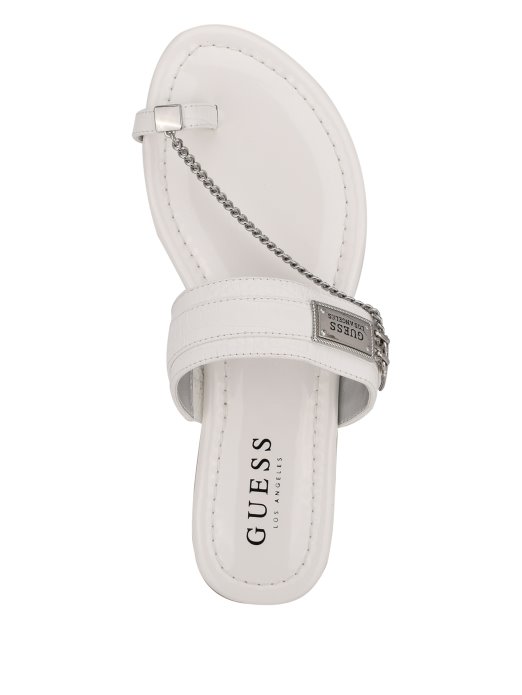 Guess Shopping Landen Lančane Sandale Panna