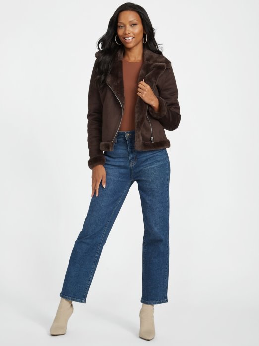 Guess Shopping Lavin Shearling Jakna Cup Of Joe