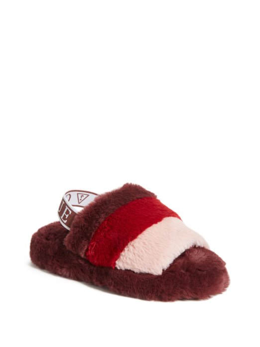 Guess Shopping Liddie Papuče Od Umjetnog Krzna Multi