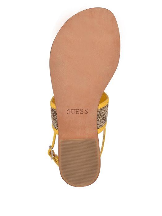 Guess Shopping Light Natural 110 Cadyna Sandale S Remenčićima S Logotipom