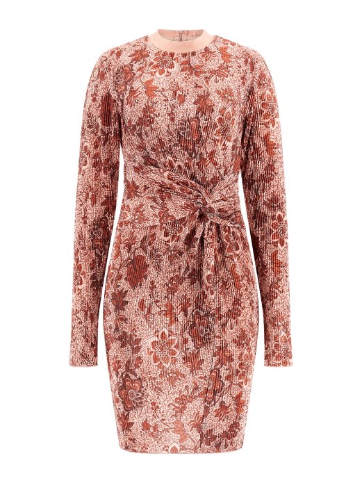 Guess Shopping Ljubičasta Haljina S Cvjetnim Printom