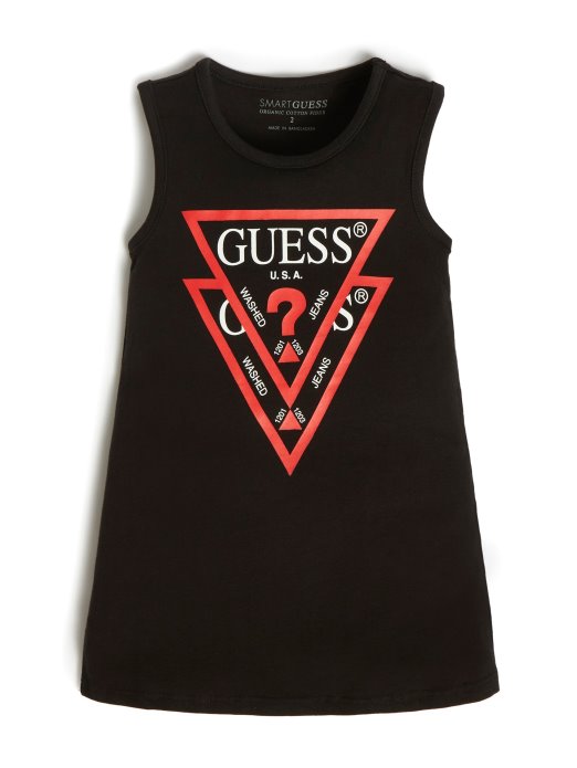 Guess Shopping Logo Eko Slojevita Haljina (2-7) Jet Crna