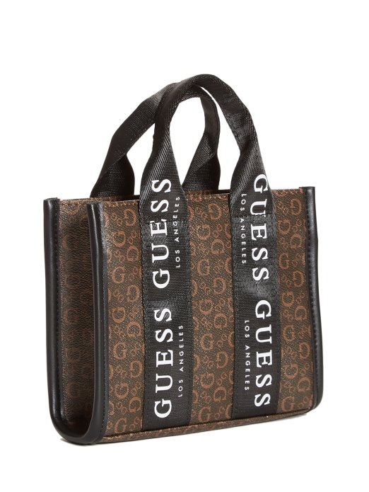 Guess Shopping Logo Mini Torba Preko Tijela Smeđa