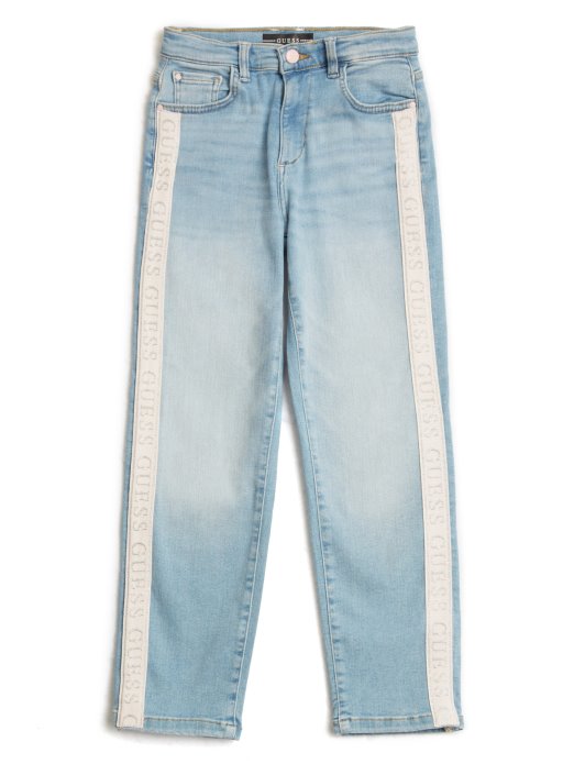 Guess Shopping Logo Tape Traperice Ravnih Nogavica (7-16) Crystal Frozen S Trakom