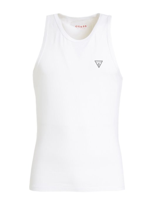 Guess Shopping Logo Trokut Majica Bez Rukava Bijela