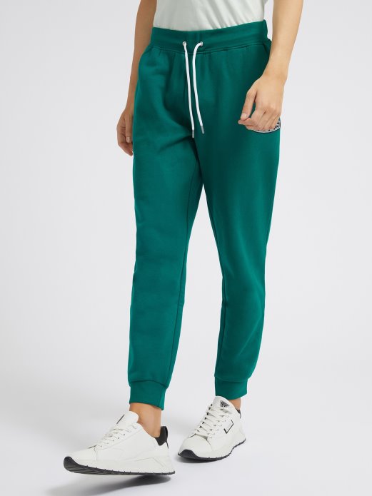 Guess Shopping Logotip Patch Jogger Hlače Zelena