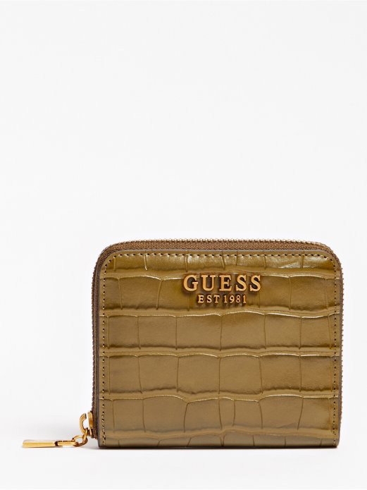 Guess Shopping Lover Croc Print Mini Novčanik Zeleni