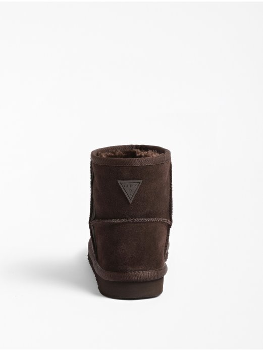 Guess Shopping Luna Niske čizme Od Prave Kože Smeđe