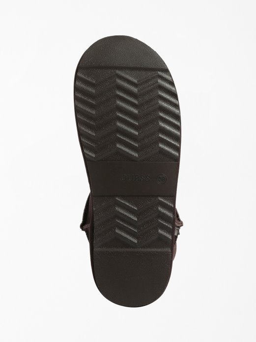 Guess Shopping Luna Niske čizme Od Prave Kože Smeđe