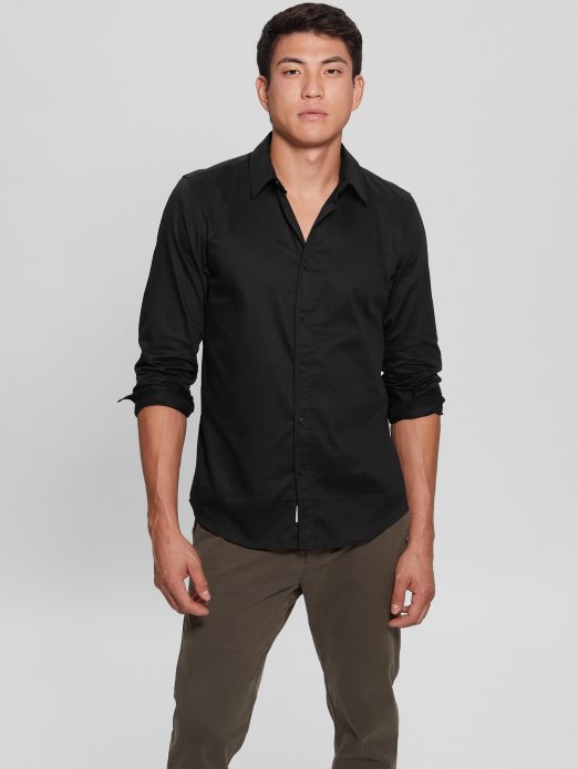 Guess Shopping Luxe Rastezljiva Majica Crna