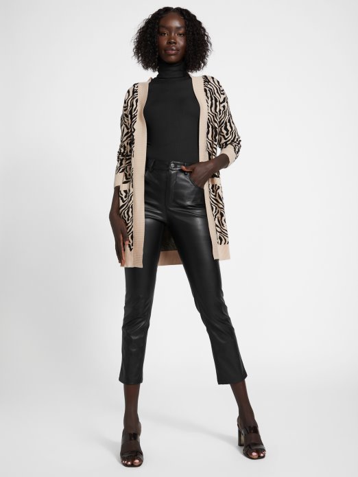 Guess Shopping Madam Zebra Printed Kardigan Mocassin Multi