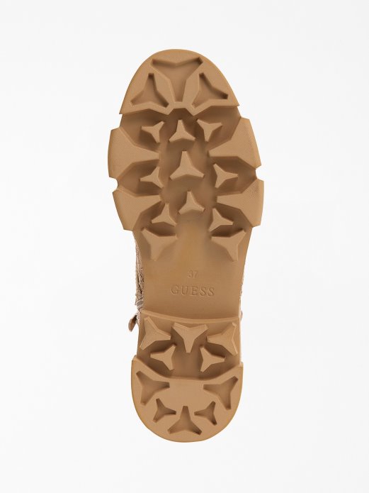 Guess Shopping Madox čipkaste Gležnjače Bež