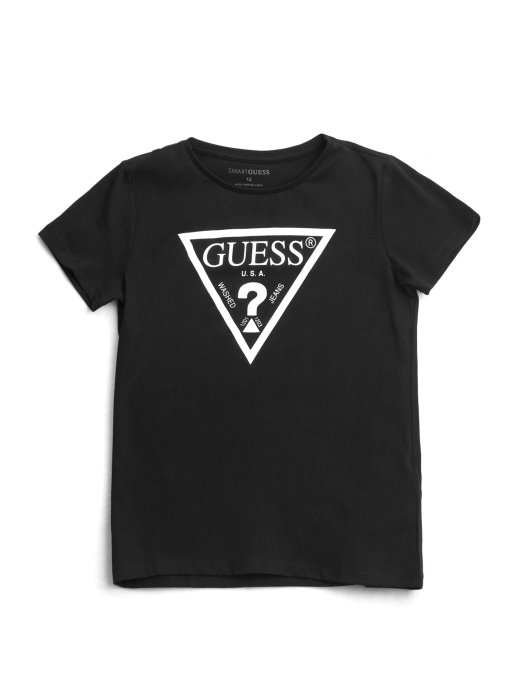 Guess Shopping Majica Od Tamne Devine Kože S Metalnim Logotipom (10-14)