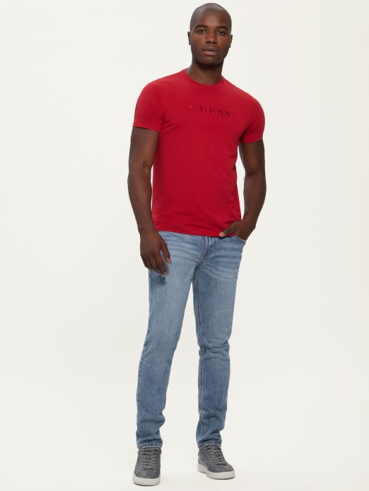 Guess Shopping Majica S Izvezenim Logom Chili Red