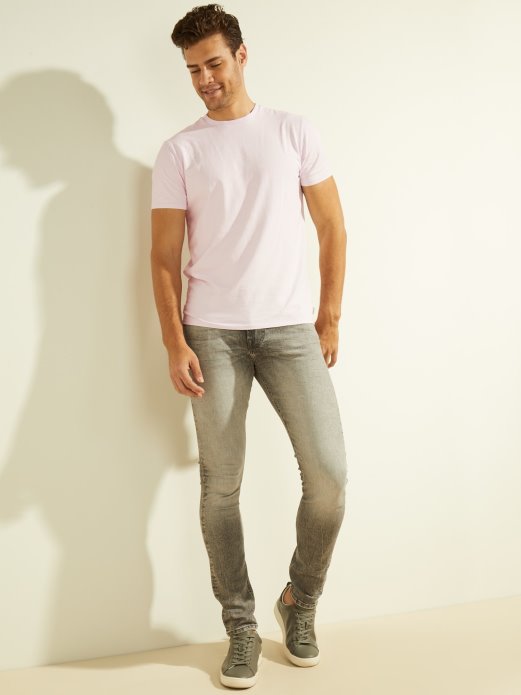 Guess Shopping Majica S Okruglim Izrezom Ljubičasta