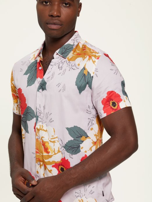 Guess Shopping Majica S Printom Makova I Božura S Makovima