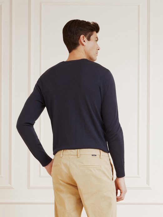 Guess Shopping Marciano Džemper Od Kašemira Plavi