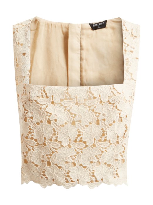 Guess Shopping Marciano Lace Top Krema