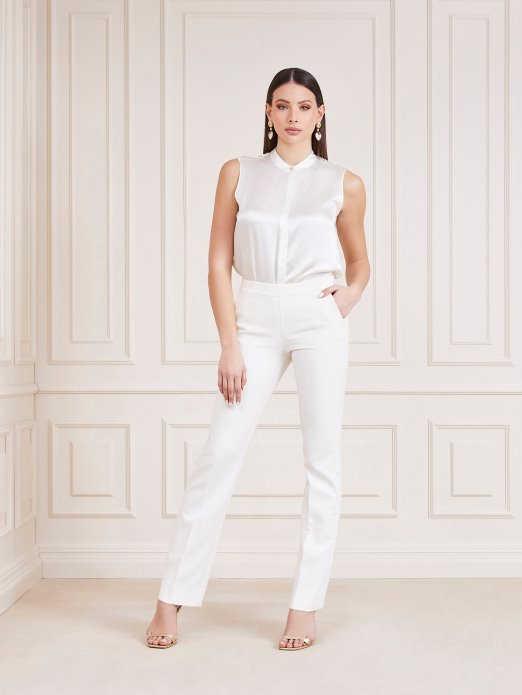 Guess Shopping Marciano Silk Top Krema