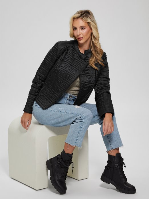 Guess Shopping Marine Prošivena Jakna Crna