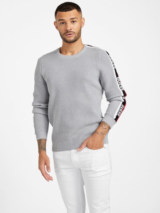 Guess Shopping Matias Dugih Rukava S Ovratnikom Sivi čelik