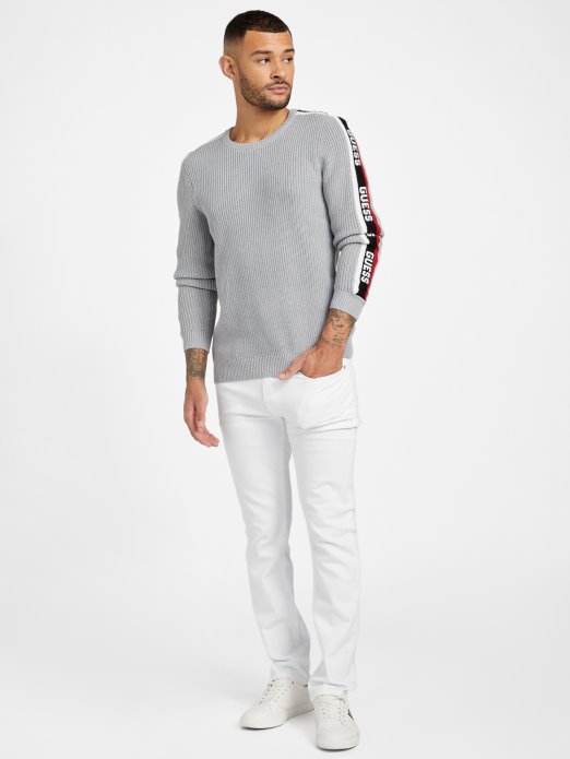 Guess Shopping Matias Dugih Rukava S Ovratnikom Sivi čelik